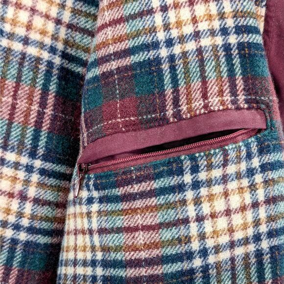 Vintage 90s Eddie Bauer Wool Lined Chore Coat Utility Parka Maroon Red Large EUC - Picture 14 of 16